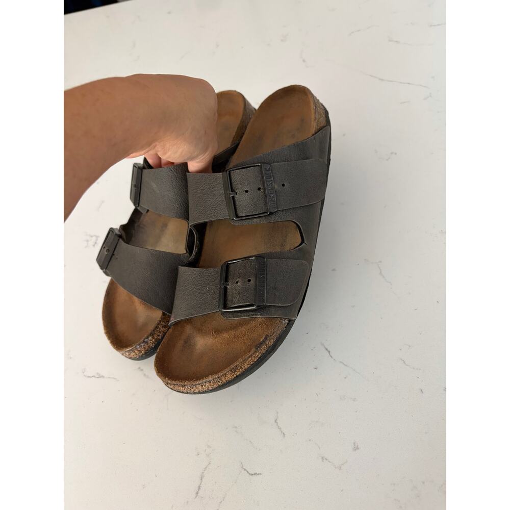 Birkenstocks, Arizona mocha two strap sandal size 39 Boho summer comfort casual - Picture 9 of 10